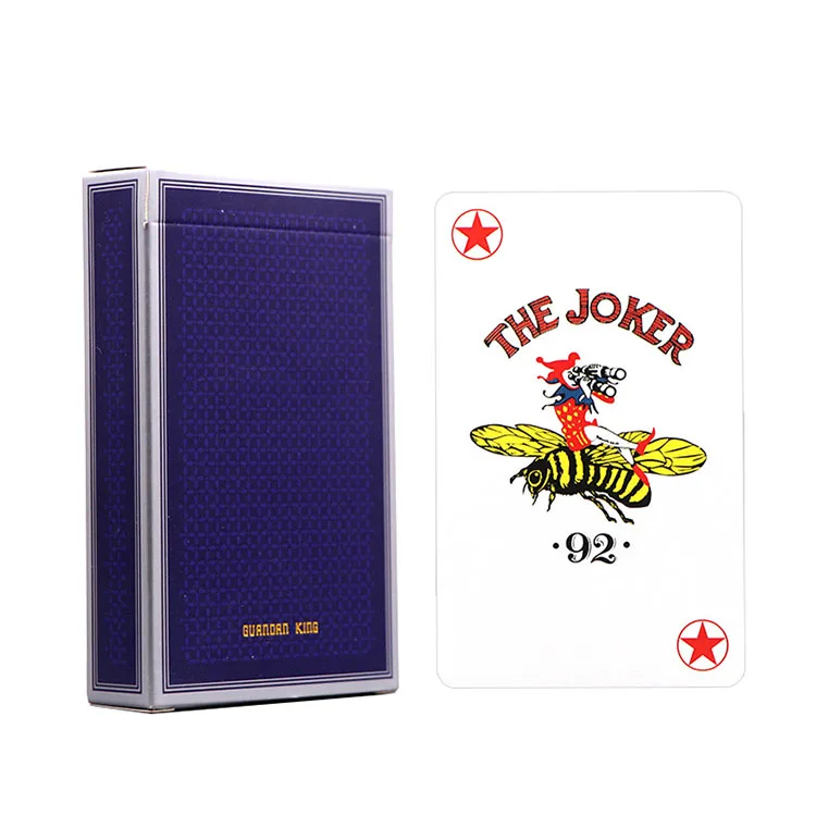 Plastic Card Black Classic Poker Game Customized Double Deck Custom China Paper Waterproof Clear Thick Standard 7 Playing Cards