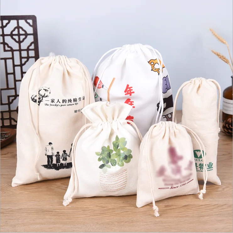 Wholesale Eco Friendly recycled cotton clothes dust bag with logo