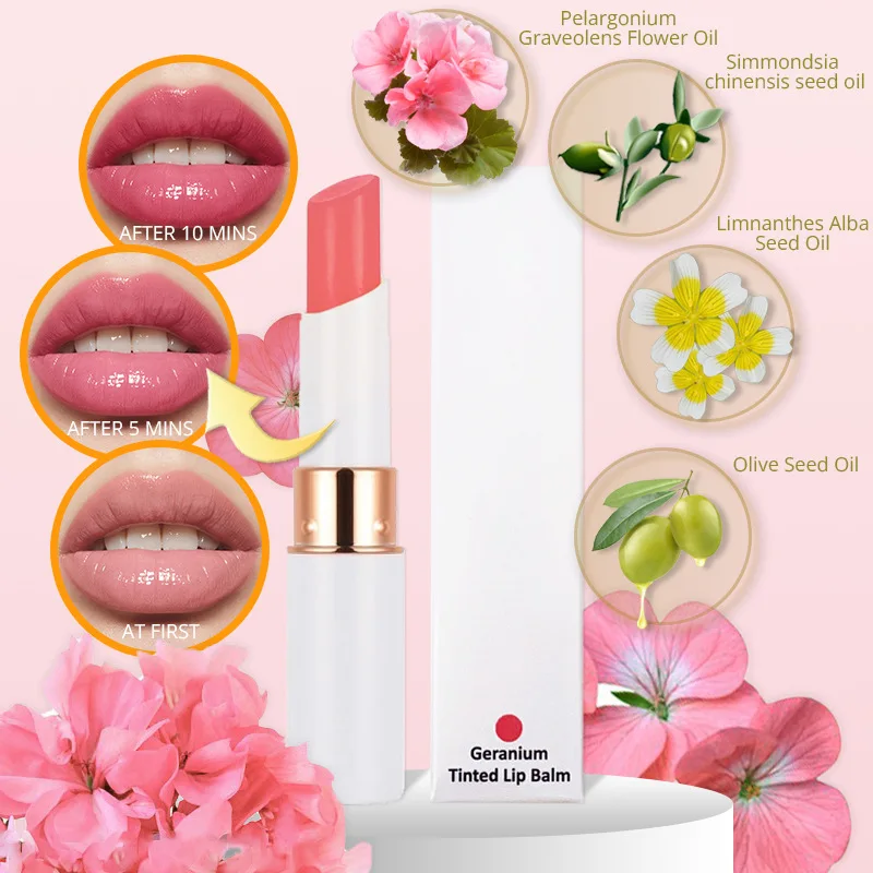 mint rose orange Flavor Lip balm creamy lip Stick Private Label color changing Moisturizing Nourishing natural Lip Balm