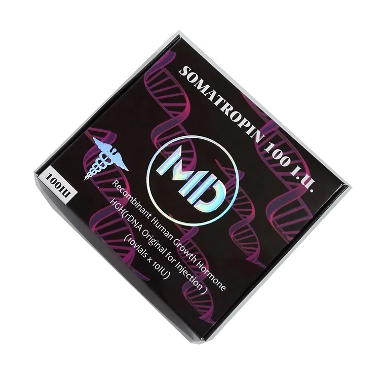 VB-329 Square Pharma Box 10IU 2ml Vial Pharmaceuticals HGH Vial Box Vial Labels with Plastic Tray for hgh growth hormone human