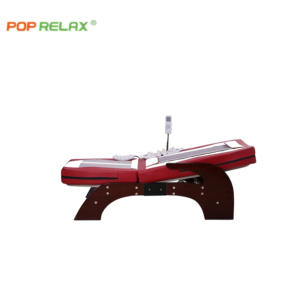 POP RELAX Spine care therapy jade stone roller massage bed full body lift-up-down massage table
