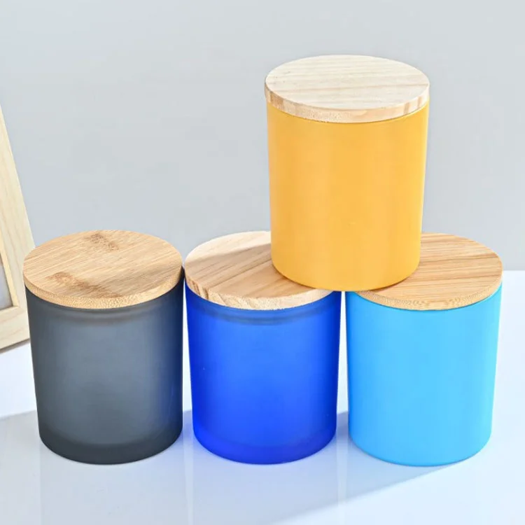 Wholesale DIY large colorful amber white green matte black luxury crystal ceramic empry unique candle jars in bulk