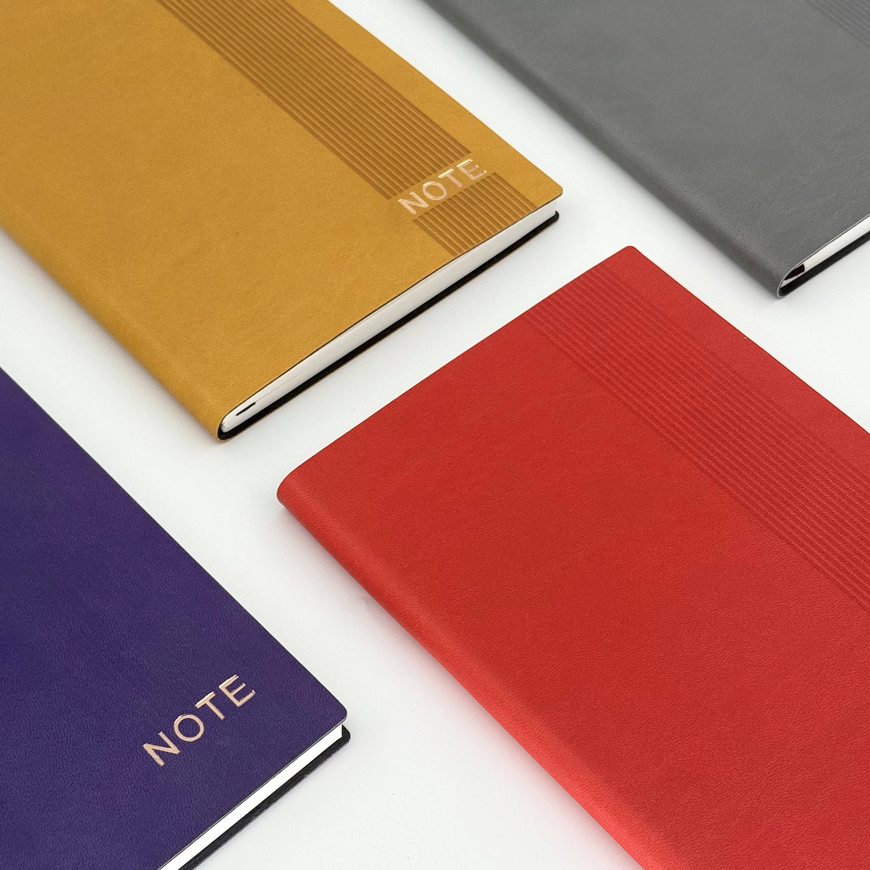 Custom gold stamping logo design color Pu leather notebook Office travel custom student stationery gifts