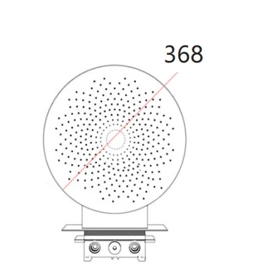 Contemporary design Customizable gun grey brushed top shower with single function and brass top  shower to save water