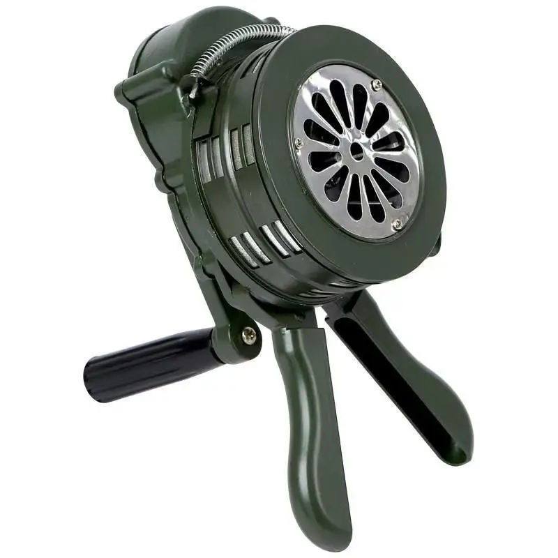 portable manual hand crank rotary operated  air raid  siren aluminum alloy fire earthquake emergency loud sound horn alarm