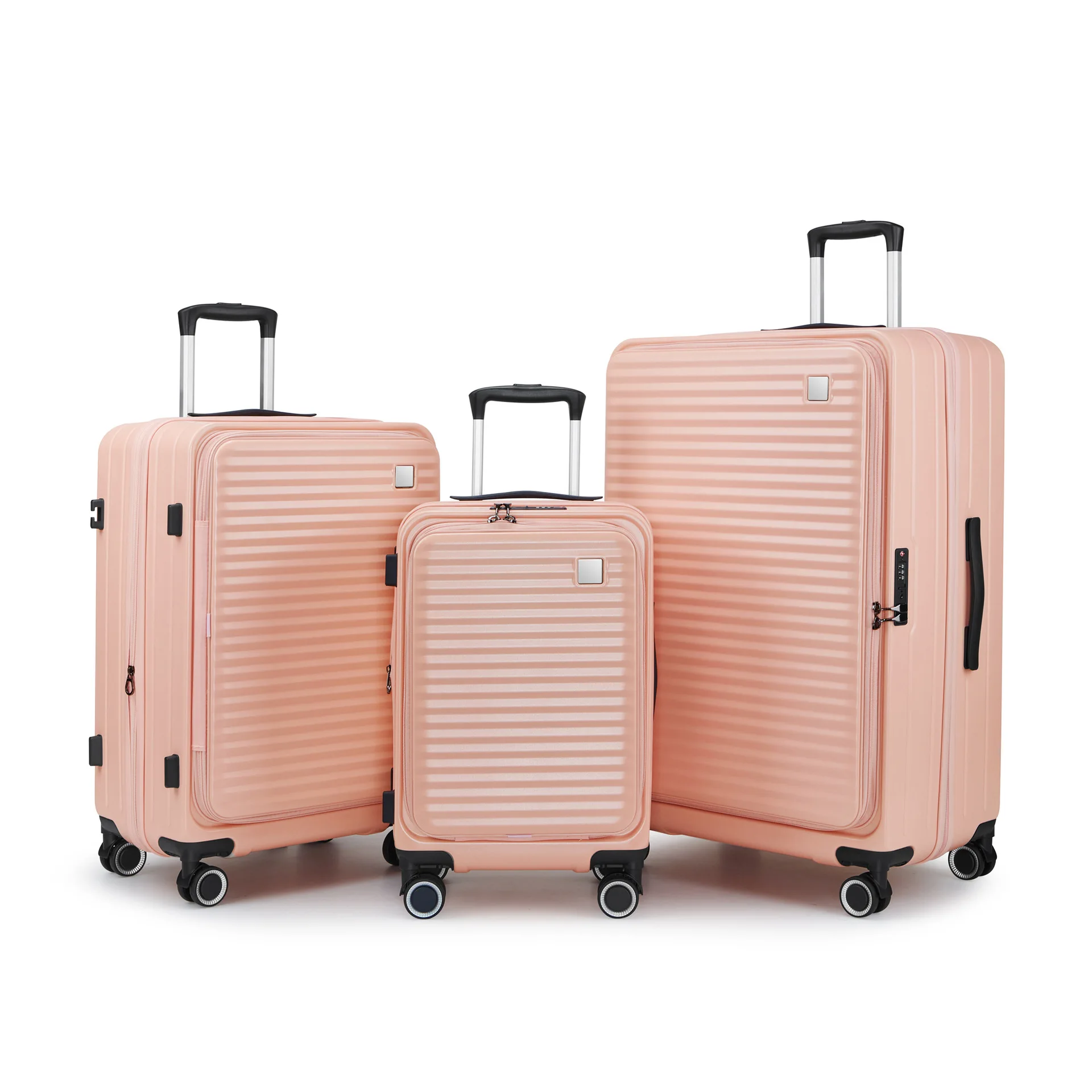 Multi functional 20 24 28 inch front opening side opening luggage compartment trolley box, student,superior female boarding case