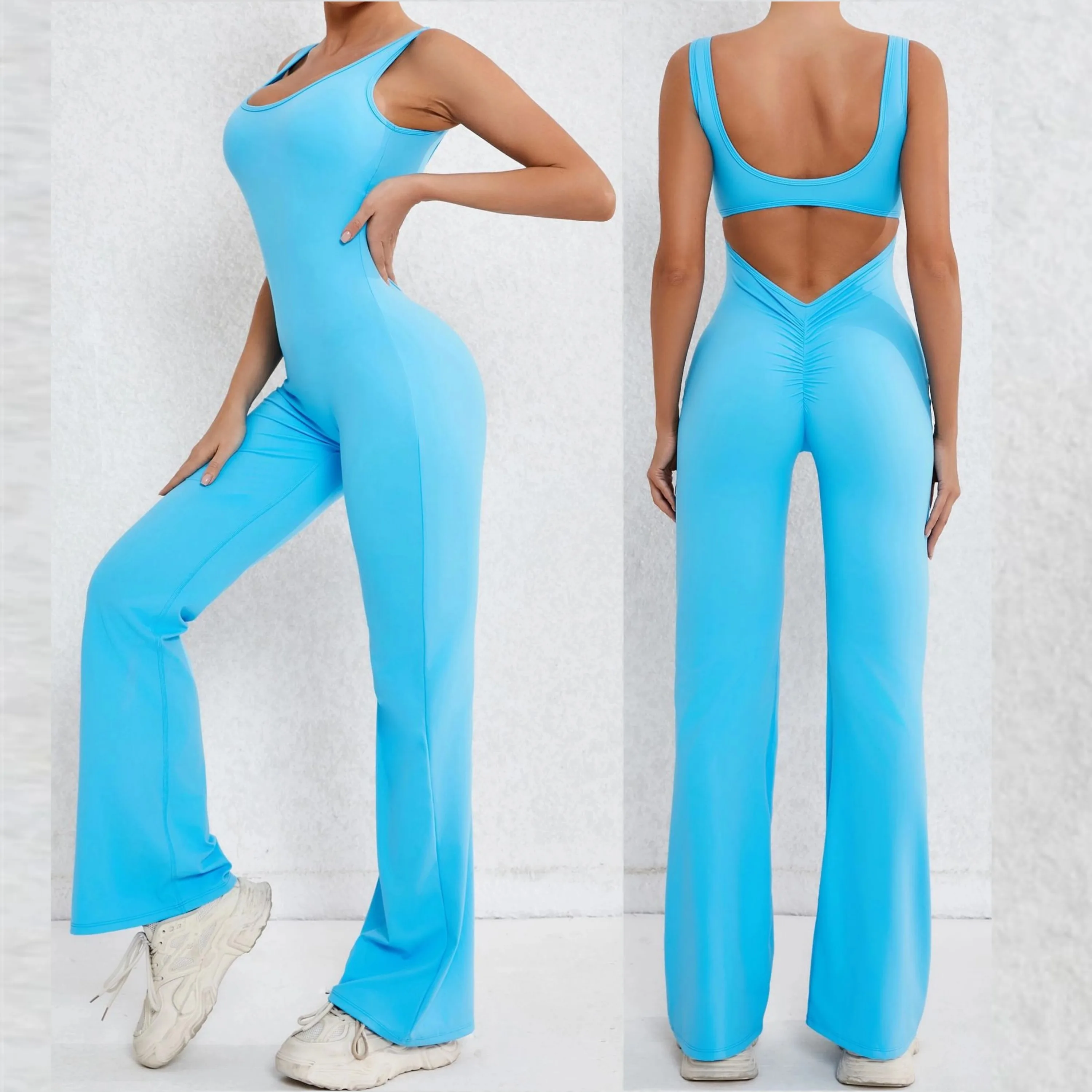 Women Sportswear Gym Fitness Wear Bodysuit Hollow Out Workout One Piece Jumpsuit Tight Sports Yoga Jumpsuit