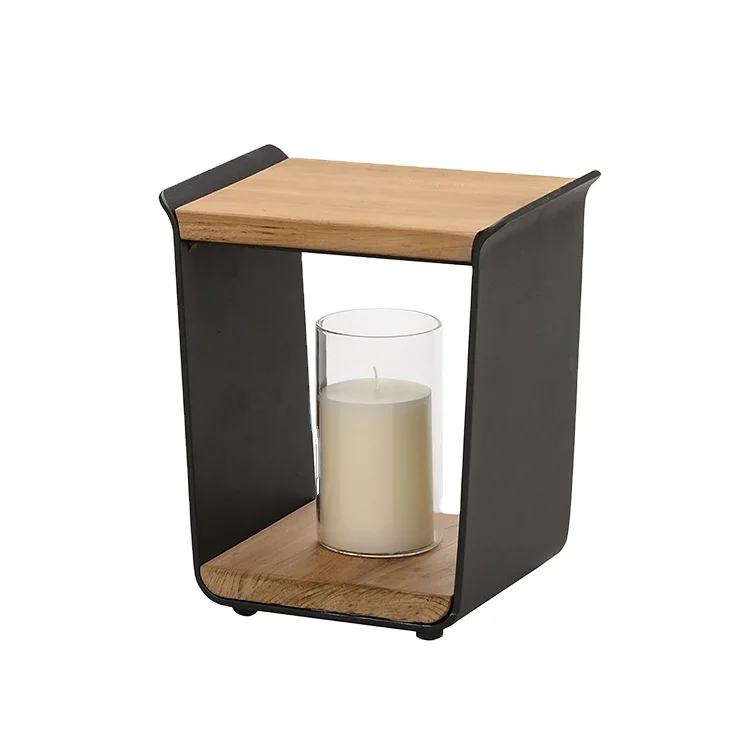 New Design Decorative Candle Lantern Black Rustic Metal Lantern For Home