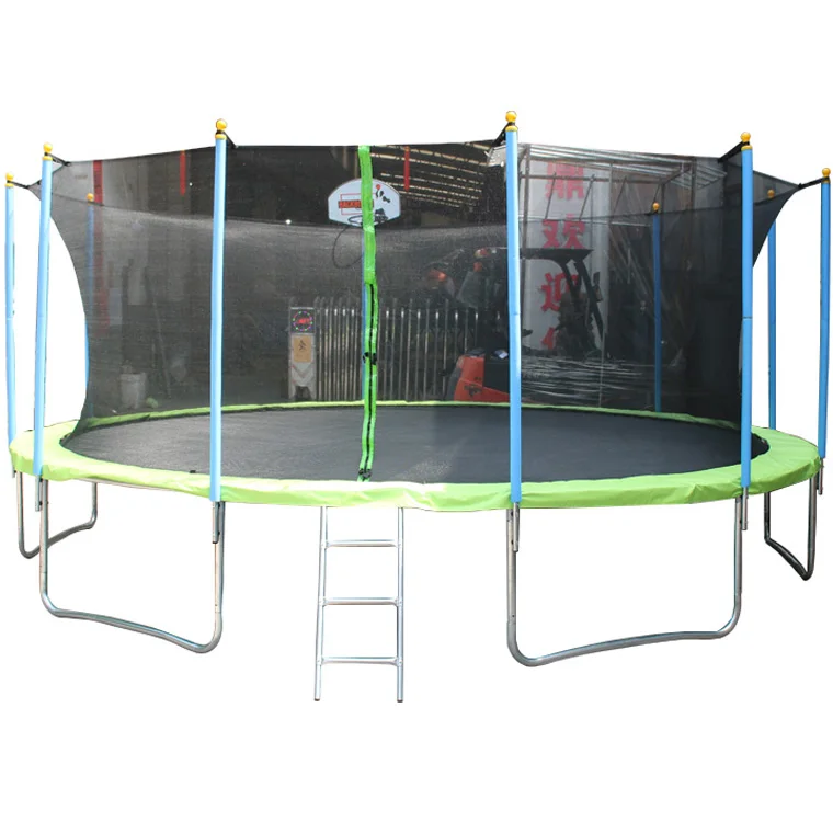 New design jumping bed trampoline with basketball hoop  fitness trampoline for children and adults