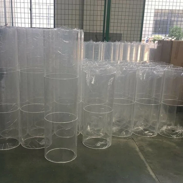 Specialist Manufacturers plumbing pipe OEM ODM Custom acrylic pipe stem tube packaging with gold acrylic screw cap