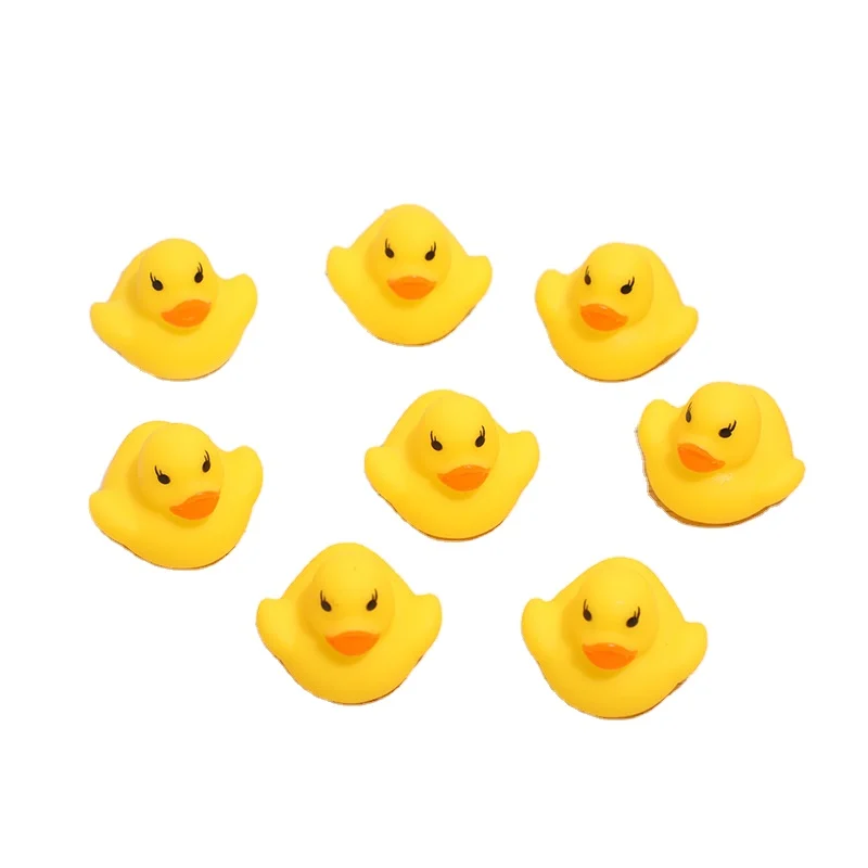 4*4*3cm Kids Shower swimming little Mini Yellow bulk Rubber duck Bath toy Sound Floating Ducks for baby