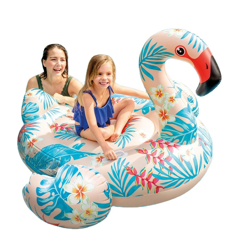 Wholesale big water games floating inflatable flamingo mattress