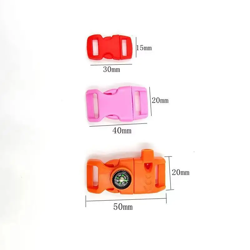 JKSS-017 Outdoor Fire Starter Paracord Survival Buckle with Compass