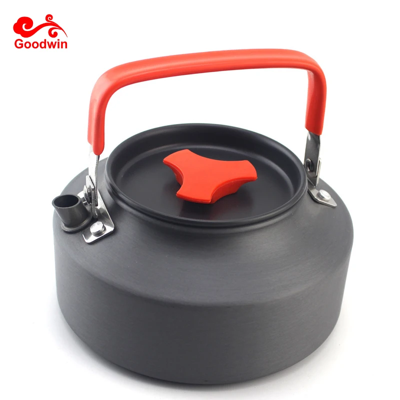 Camping Cookware Mess Kit with Folding Stove Lightweight Pot Pan Kettle Set with Plates Forks Knives Spoons