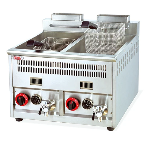 Commercial Stainless Steel Temperature Control Deep Gas Fryer (OT-72A)