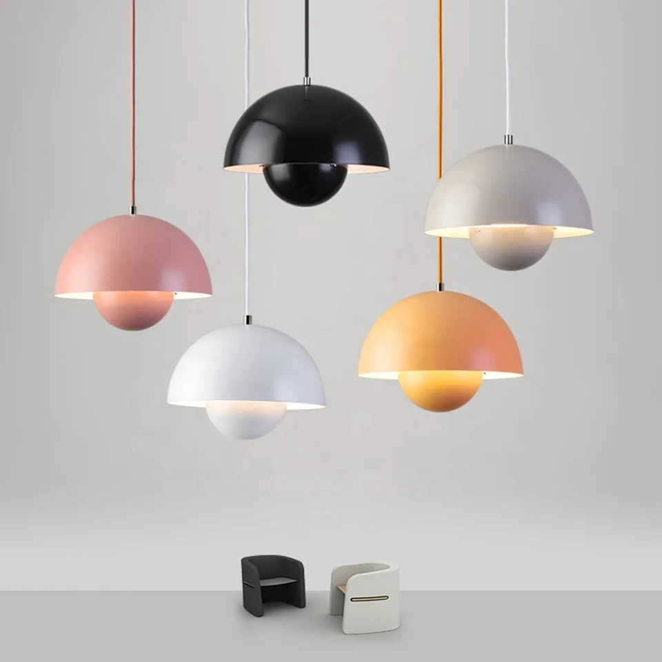 Modern Iron Pendant Lights Color pendant lamp nordic Living Room Dining Room Kitchen Hanging Lamp Bedroom Interior Decor Light