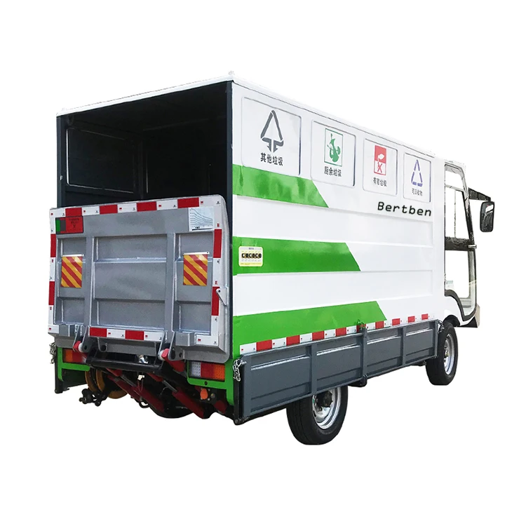 2021 New Promotion Mini Electric Four-wheel Rear-loading Garbage Truck