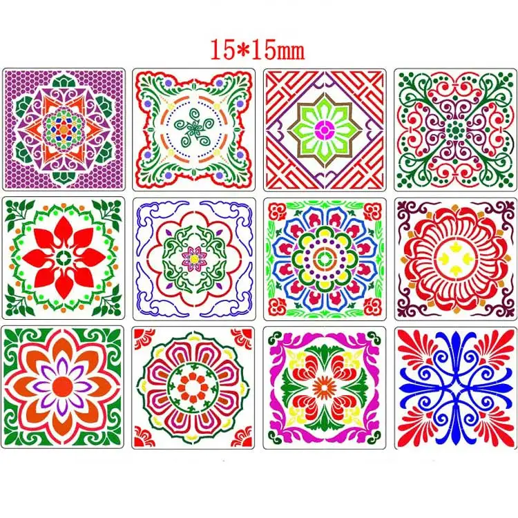 12 Pack Mandala Dot Painting Stencils for DIY Painting Art Projects Drawing Design Stencils