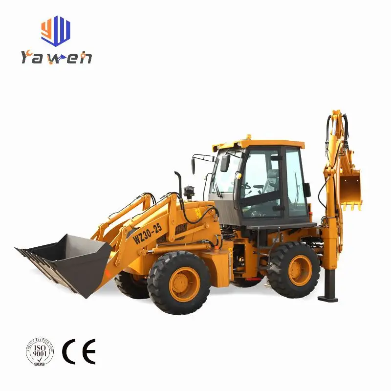 YAWEH CE одобренный Бесплатный запасные части ChinaYaweh 7 тонн 8 большой сочлененный колесный экскаватор-погрузчик с импортным двигателем EPA 5
