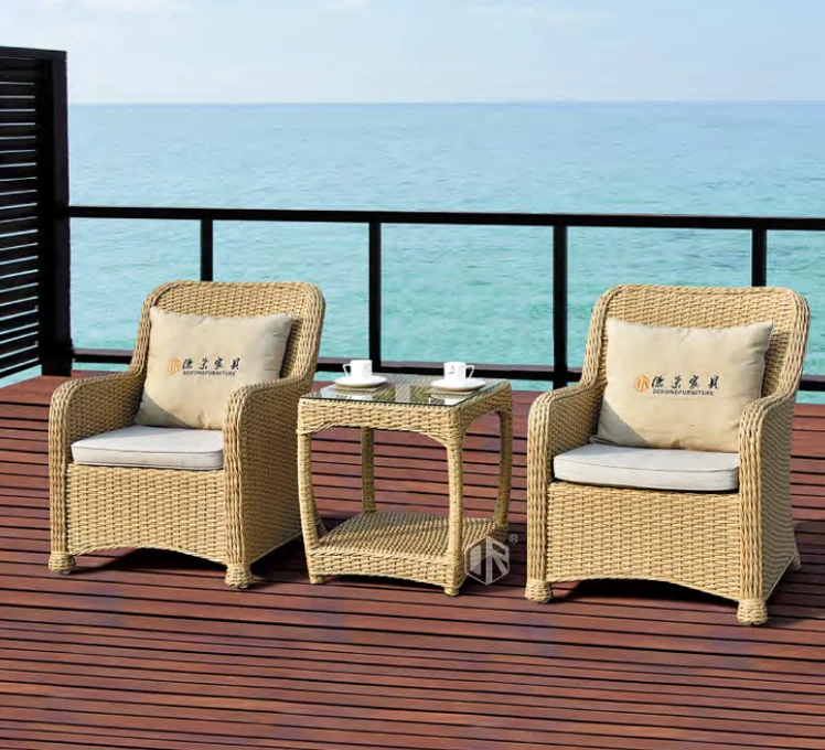 
King size outdoor wholesale outdoor rattan furniture rattan dinning set outdoor table and chair set 