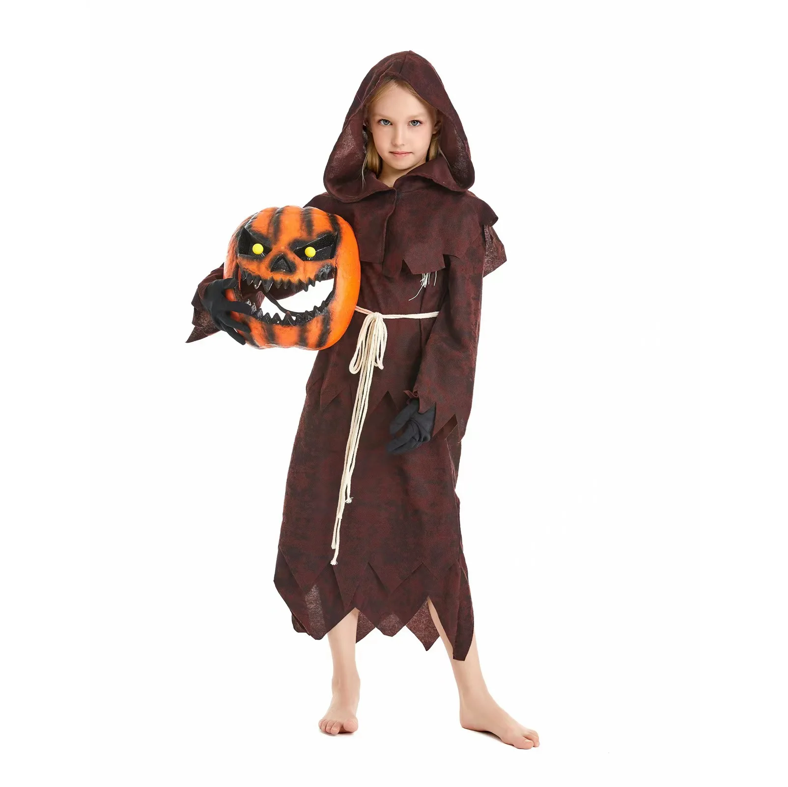 2023 Latest Halloween Cosplay Scary Scarecrow Pumpkin Head Masquerade Costume Halloween Costume