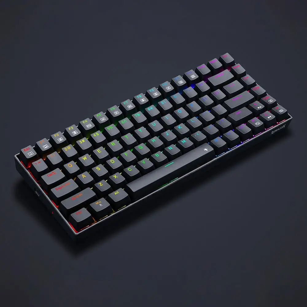 Gamer Keyboard Redragon K629-RGB 84 Keys Phantom RGB Backlight Combo Metal Panel USB Wired Mechanical Keyboard