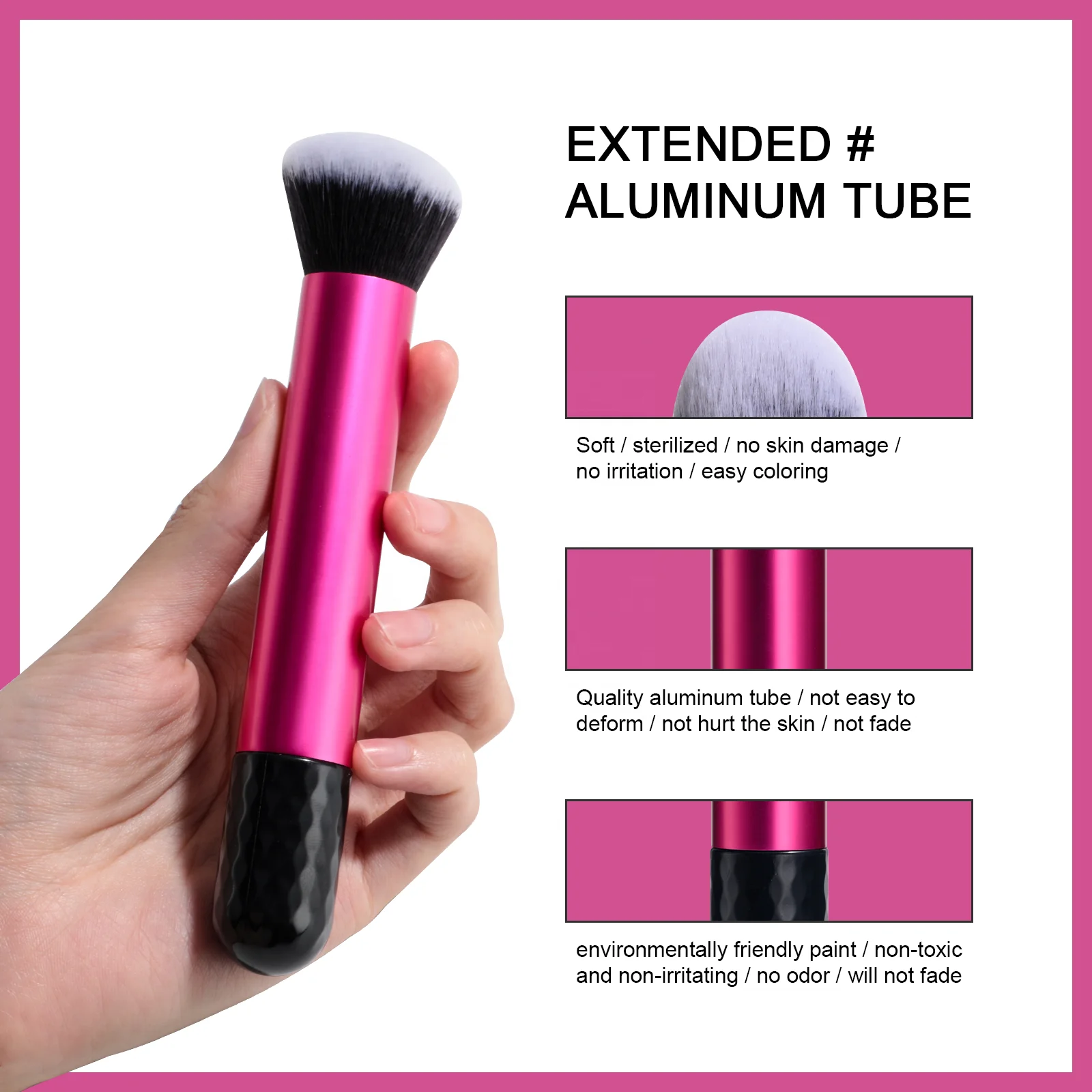 BS-MALL 16PCS Travel Makeup Brushes Kit Synthetic Bristles Vegan Eyeshadow Foundation Makeup Brushes Makeup Sponge Set