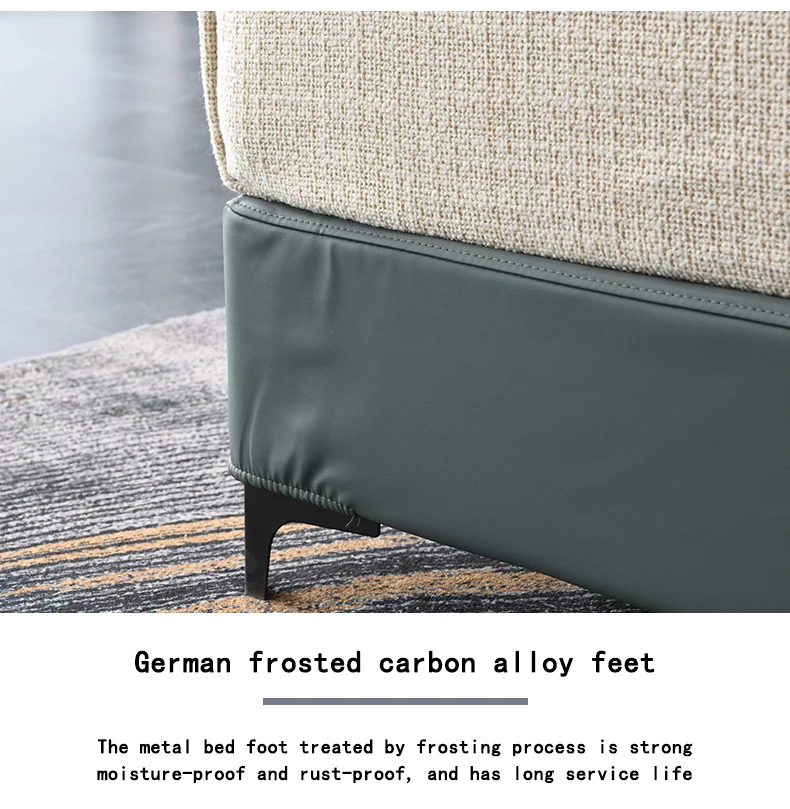 Simple bedroom furniture leather Upholstered solid wood king bed home hotel bed bedroom bed