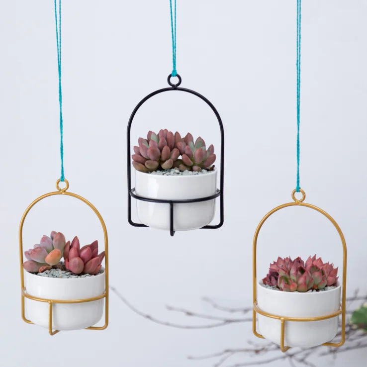hanging small cute flower pots planters ceramic