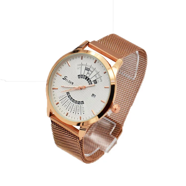 Модные женские кварцевые часы G5806, простые деловые кварцевые часы со стальным браслетом и календарем