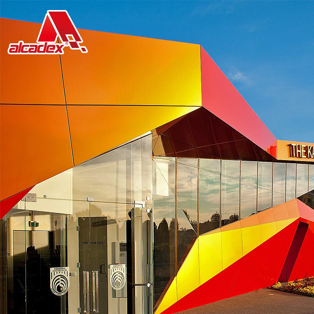 easy fixed system aluminum composite decorative exterior aluminum metal wall cladding for hotel facades