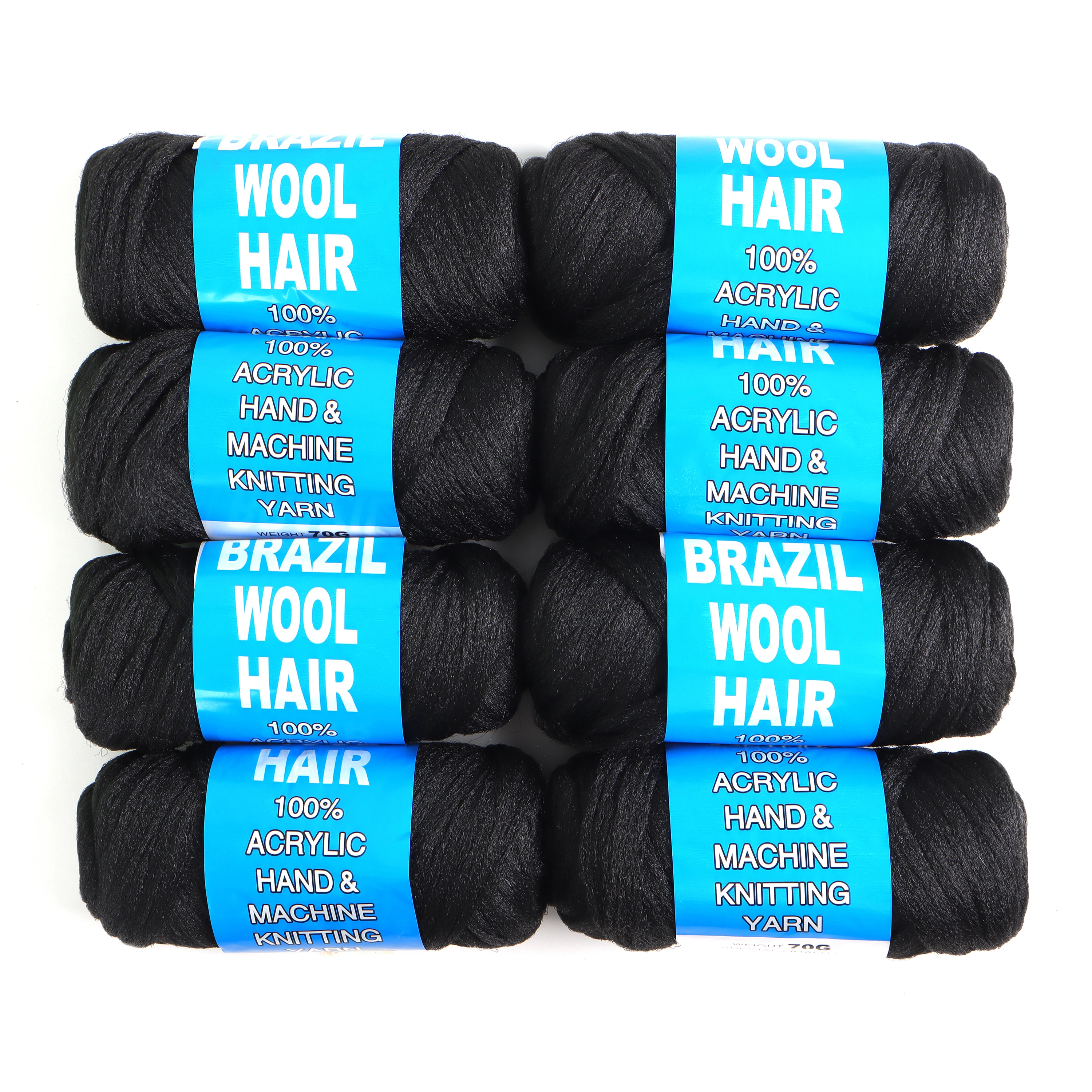 New Crochet Braids Twist Hair Knitting Synthetic Bulk Styles Brazil  Brazilian Wool Hair Yarn For African Hair Braiding