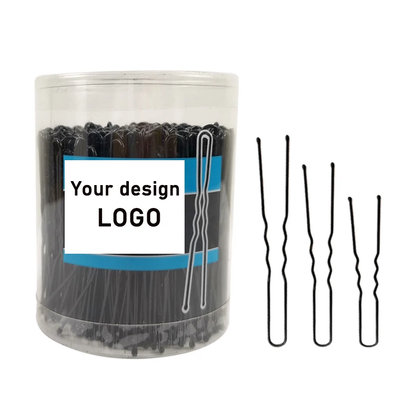 Custom Package 5cm 6cm 7cm Ladies Korean Hair Clips Wave Bobby Pin Hairpins Simple Smart Casual Hair Clips for Women