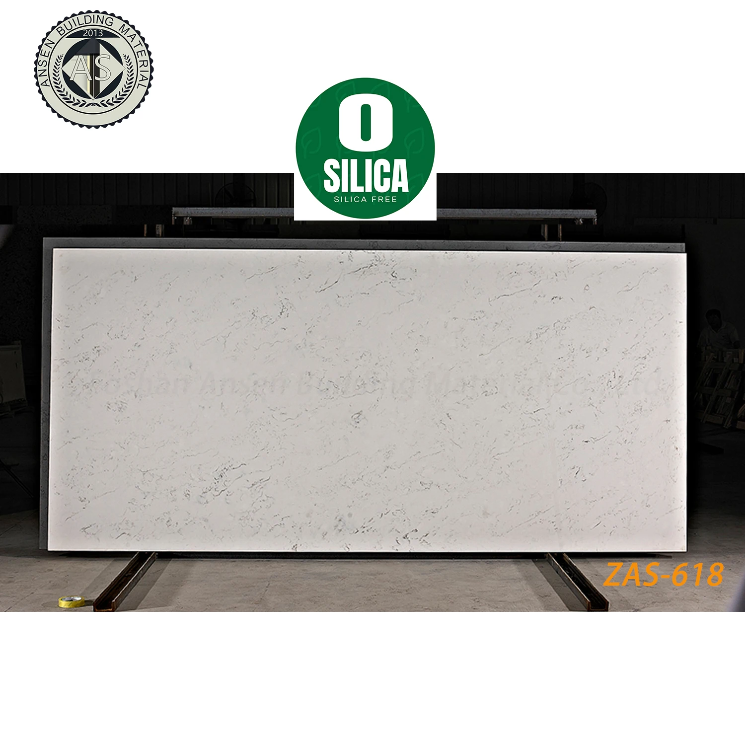 Carrara 0% Silica Quartz Slab 3200*1600*20 mm Engineered Artificial Quartz Slab for Countertop