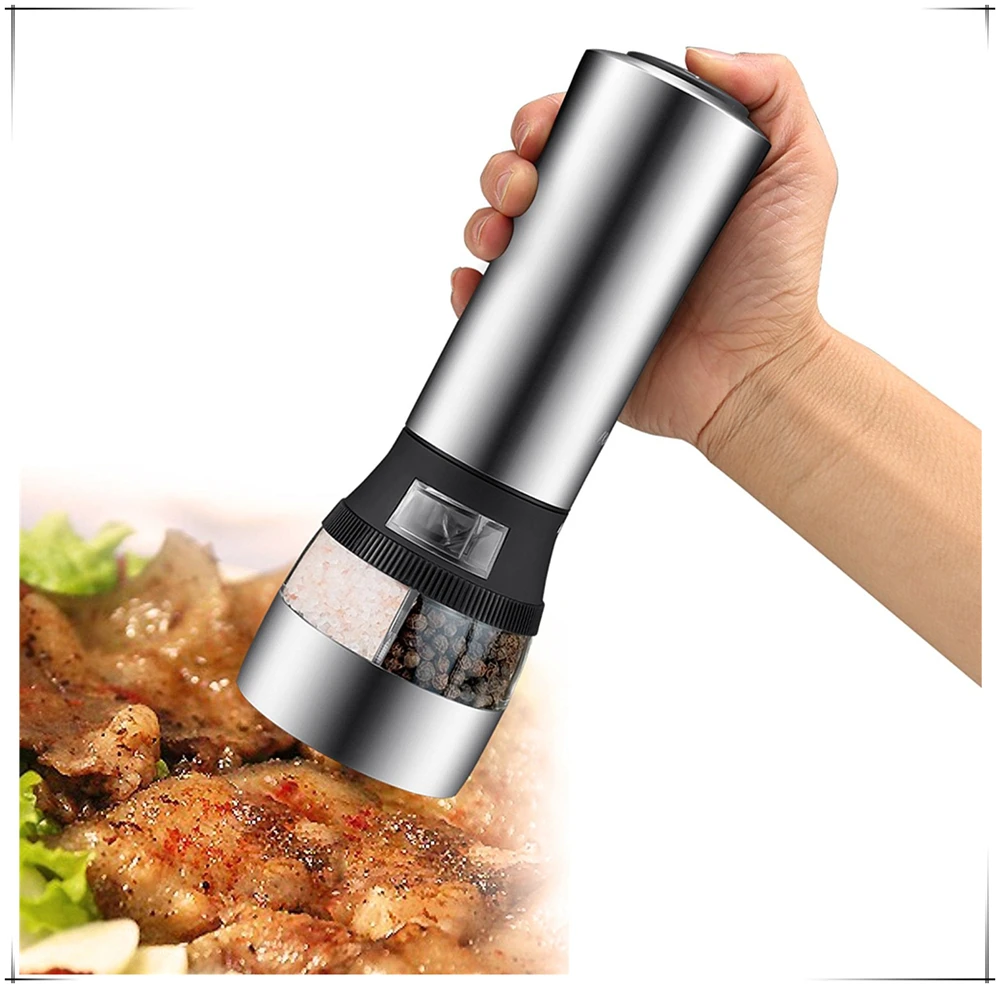 2 in 1 combined Electric salt and pepper mill /Multifunctional salt and pepper grinder