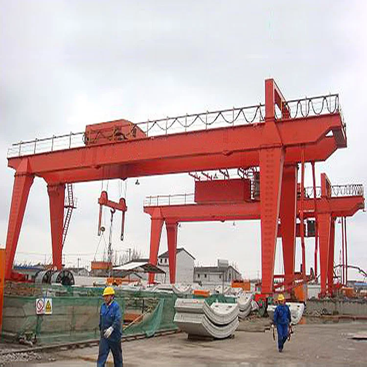 Top quality 30 ton 50 ton MG type remote control or cabin control double beam girder gantry crane