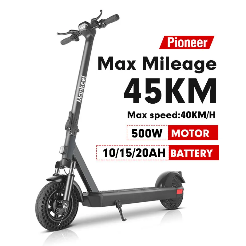 Mankeel Pioneer 500W Dual Motor Long Range EU Warehouse Patinete Electric Electronic Electrico E Scooter For Adult Adulto