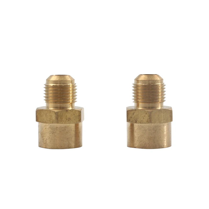Non-standard processing brass parts lubricating oil pipe joint internal thread copper pipe fitting Hex Nipple Brass Pipe Fitting
