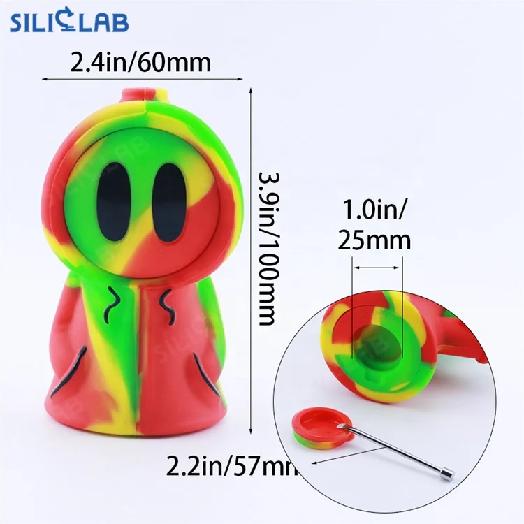 Tobacco Silicone water bubbler smoking pipe Smokeshop accessories Ghost Oil Rubber Smoke holder