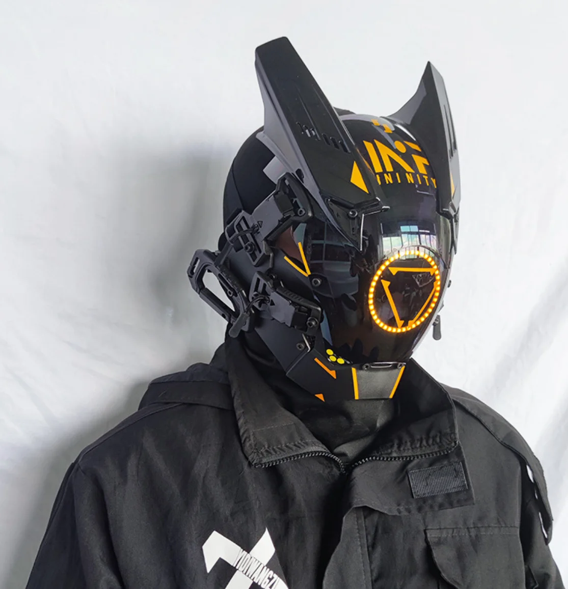 Amazing Robot Helmet Led Change Face Costumes Robotic Cosplay Costume Cosplay Suits DJ Show Event Park Helmet Mask
