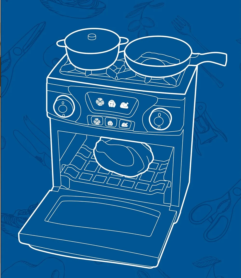 Toys 2 In 1 Gas Stove And Chicken Oven Multi-Function Kids Kitchen Toys Set With Light And  Music