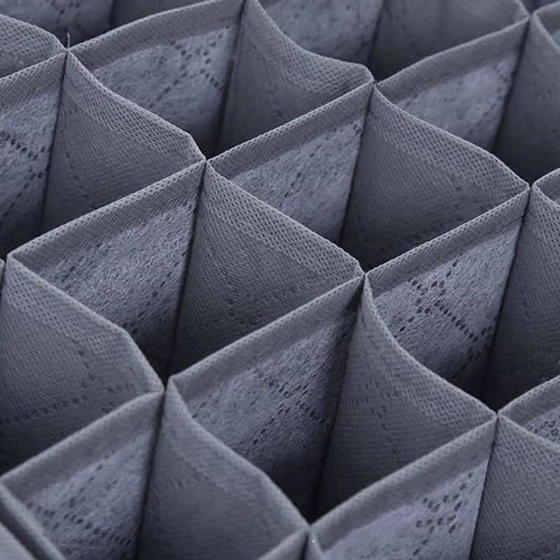 Premium 30 compartments no cover underwear tie storage box bamboo charcoal fiber clothing organizer