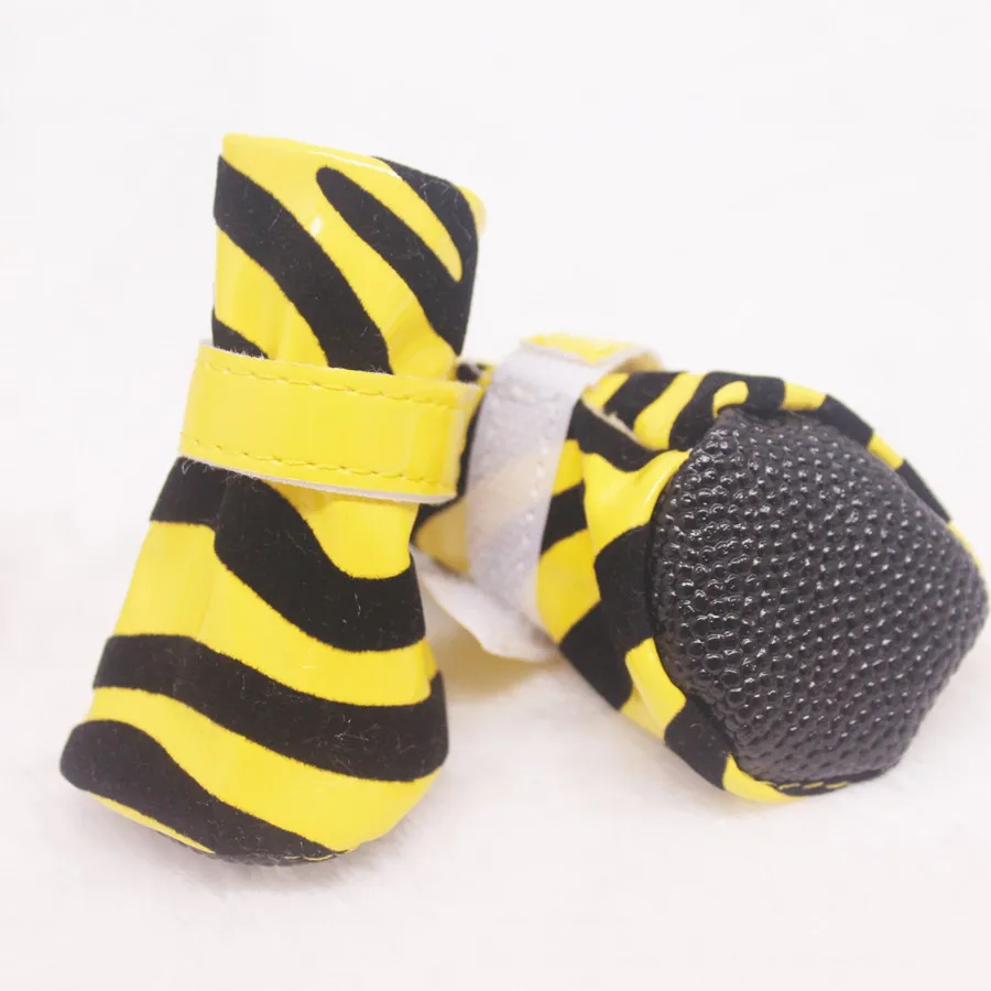 Wholesale foot paw protector waterproof zebra small dog pet Shoes