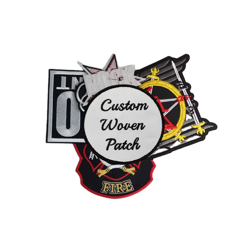 On Patch for Clothing T Shirt with Iron Custom Logo and Badges Embroidery Fabric Sustainable Clothes Decoration Patches