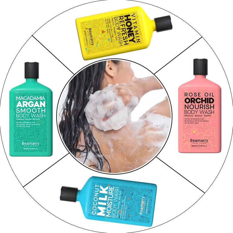 Natural Organic Nourishing Shower Gel Private Label Refreshements goat milk body wash Lightening Whitening Shower Gels