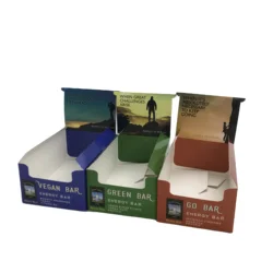 Custom Printed perforated Display Boxes For Energy Bar Matte Glossy Chocolate Bar Box Truffles Sweet Snack  Display Paper Box