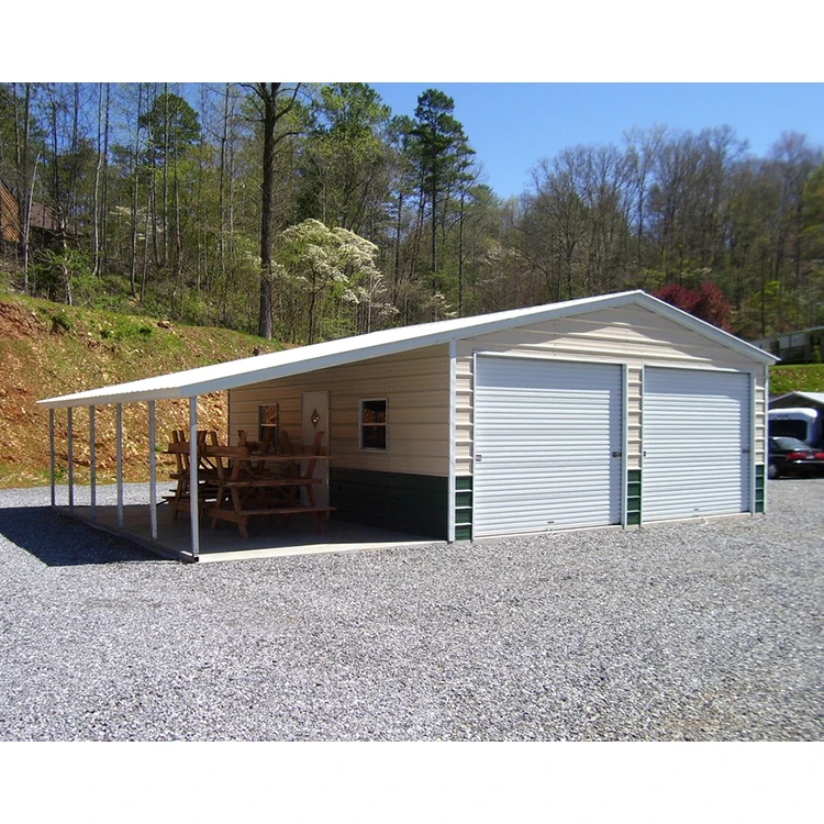 China Cheap Steel Structure Car garage Galvanized steel frame shed small car garage for parking