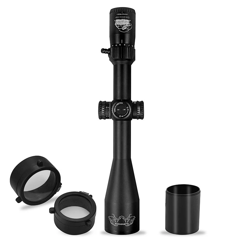 HD 6-24X50 FFP First Focal Plane Side Parallax Hunting Scope Aluminum Alloy Tactical Optical Sight Etched Glass 30mm Tube