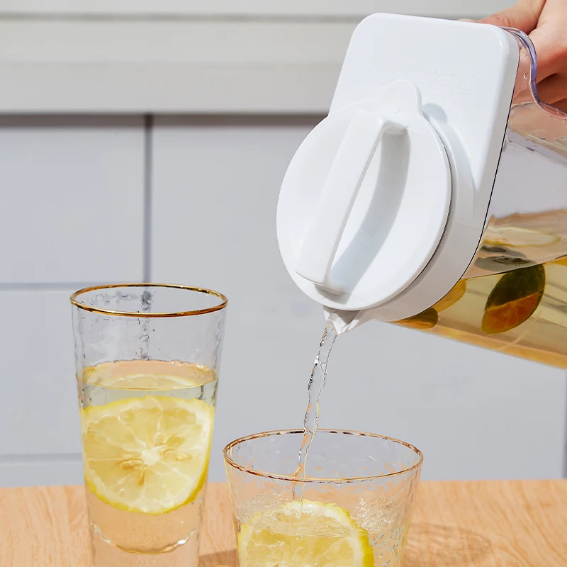 Eco-Friendly Cold Water Bottle Kettle Plastic Water Iced Tea Pitcher with Lid