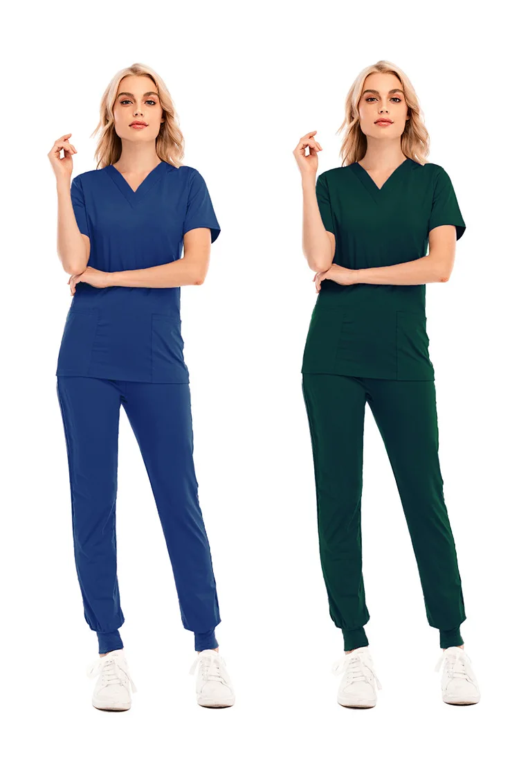 Wholesale Print Logo Scrub Clothing Set Vendors Custom Women Medical Hospital Scrubs Dental Clinic Nursing Scrubs Uniforms Set